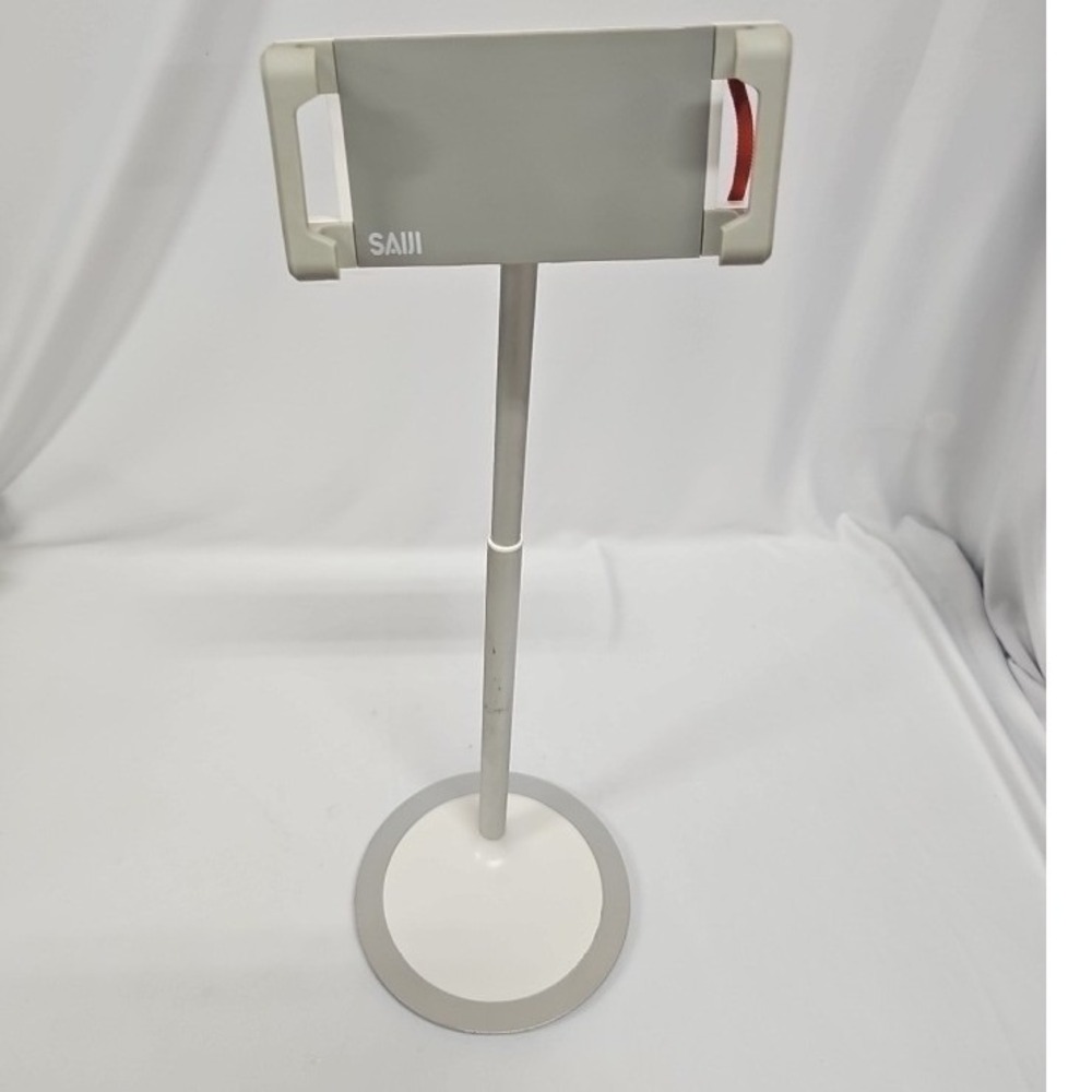 SAIJI Adjustable Tablet Stand Holder Weighted Base for iPad iPhone Kindle Gray